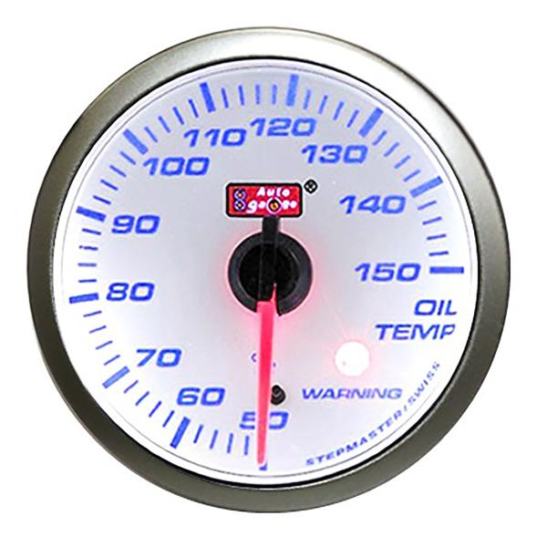 油温計 オートゲージ 52mm スイス製ステップモーター スモークフェイス 追加メーター 後付け 車...