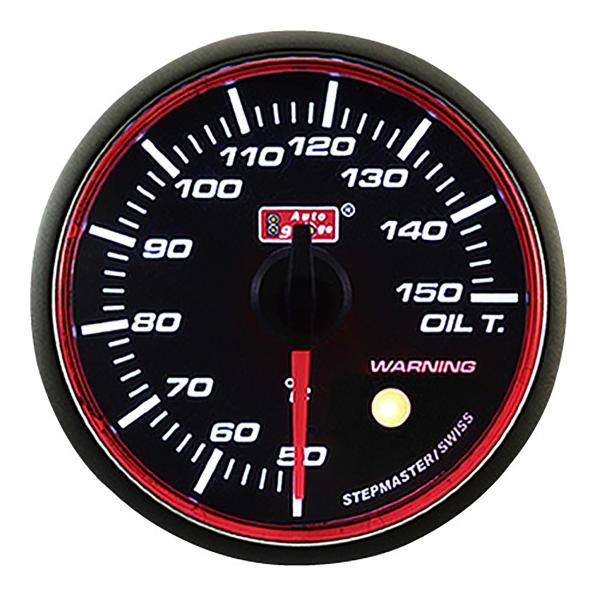 油温計 オートゲージ 60mm スイス製ステップモーター スモークフェイス 追加メーター 後付け 車...