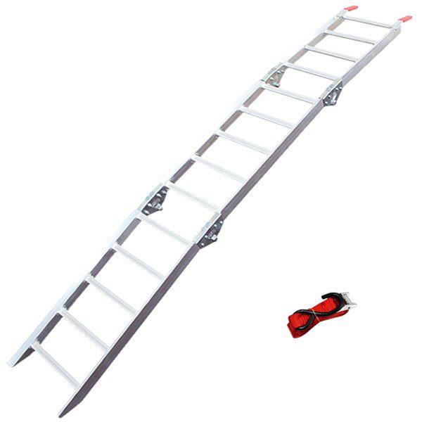 アルミブリッジ ラダーレール アルミラダー バイク スロープ 折りたたみ式 超軽量 トランポ コンパ...