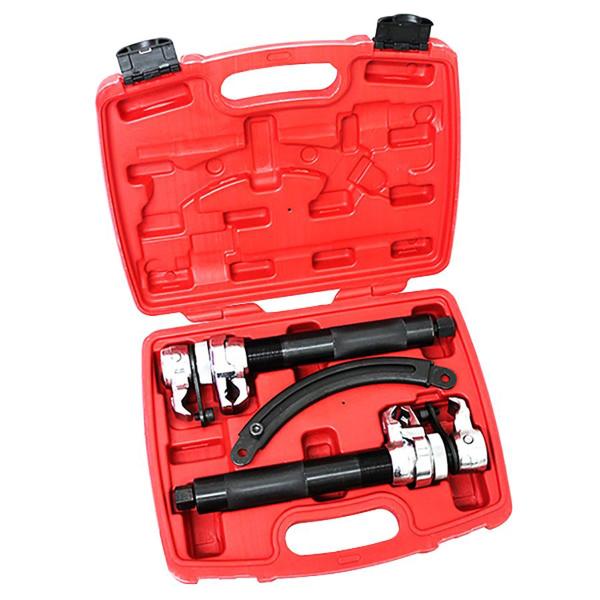 スプリングコンプレッサー ストッパー付　スプリング サスペンションコンプレッサー サス 交換作業用 ...