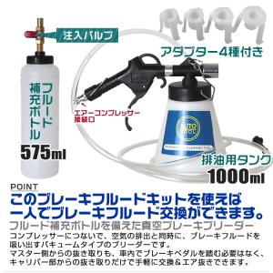 ワンマンブレーキフルードブリーダーキット エア...の詳細画像2