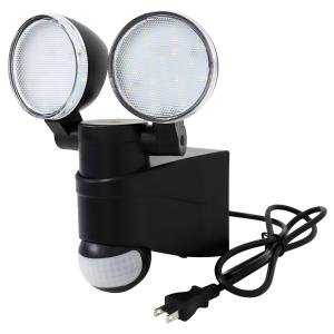 LEDセンサーライト 人感センサーライト AC電源 屋外 2灯式 ガーデンライト 昼光色 LED投光器 屋外照明 防犯 玄関 ガレージ 駐車場 WEIMALL
