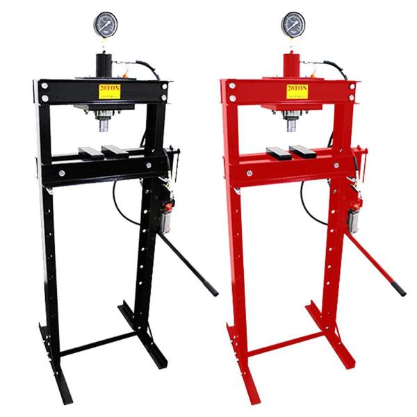 油圧プレス 20t エアー式 メーター付き ショッププレス 門型プレス機 油圧工具 手動 油圧 プレ...