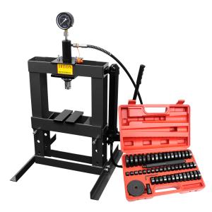 油圧プレス 10トン 油圧プレス機 卓上式 手動 メーター付 10t 赤