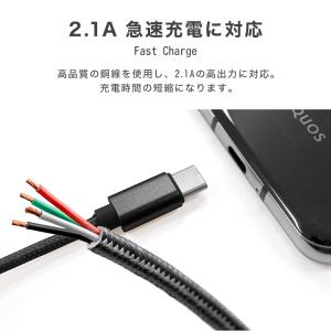 タイプC ケーブル 充電ケーブル 2本セット ...の詳細画像4