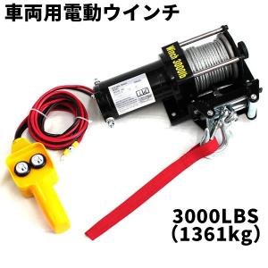 電動ウインチ 12v 3000LBS ウインチ 1361kg 電動ホイスト DC12V