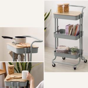 キッチンワゴン テーブルワゴン キャスター付 ...の詳細画像2