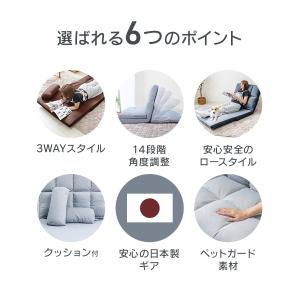ソファーベッド 一人用 ローソファー 折りたた...の詳細画像4