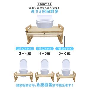 踏み台 子供 トイレ 木製 高さ調整 多機能 ...の詳細画像4