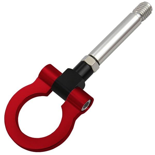 Durax 汎用 牽引フック レーシング M18 P2.5 可倒式 折り畳み式 赤 脱着式  軽量 ...