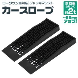 カースロープ 2本 セット ローダウン車対応 耐荷重2トン スロープ オイル交換 車中泊グッズ ジャッキアシスト ジャッキ補助 整備用 車修理 自動車 軽量