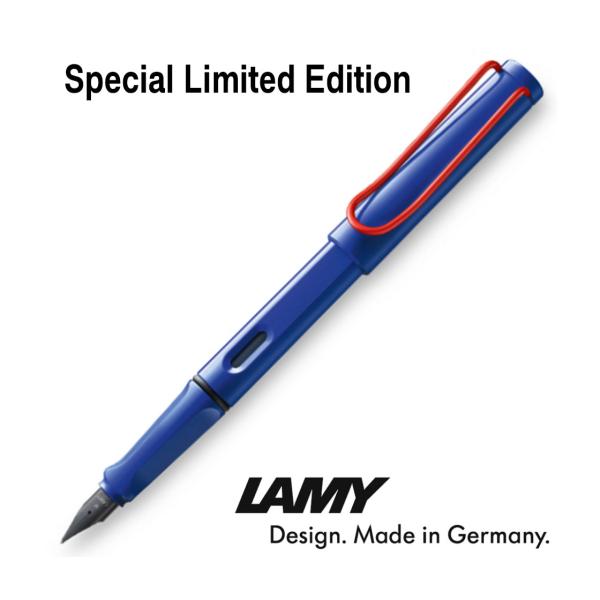 LAMY ラミー サファリ 万年筆 特別限定モデル ブルー レッドクリップ  並行輸入品