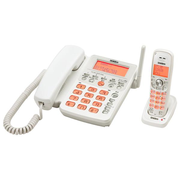 UNIDEN デジタルコードレス留守番電話機 子機1台タイプ ホワイトメタリック UCT-206(W...