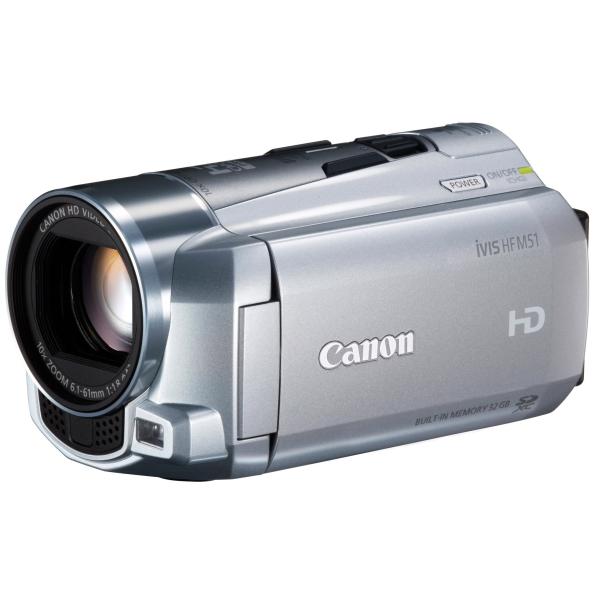 Canon デジタルビデオカメラ iVIS HF M51 シルバー 光学10倍ズーム フルフラットタ...