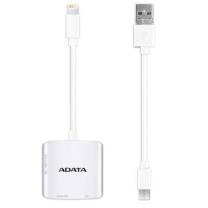 ADATA 3WAY Lightning カードリーダー iOS Android Windows SD,microSD両対応 2年保証 ALRAI91の商品画像
