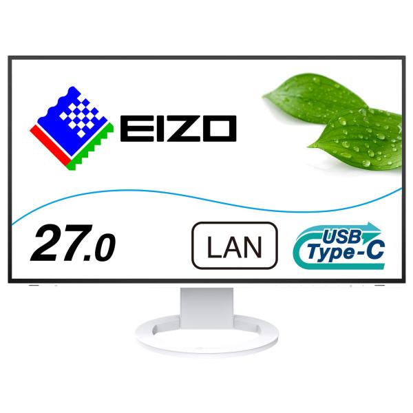 EIZO FlexScan EV2795-WT （27.0型/2560×1440/フレームレスモニタ...