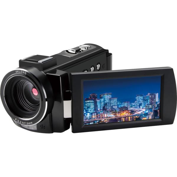 KEIYO 4K コンパクトビデオカメラ 日本メーカーによる保証・サポート 小型 軽量 Webカメラ...