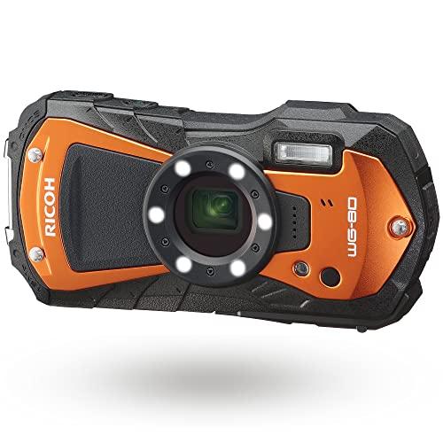 RICOH WG-80 ORANGE リコー本格防水デジタルカメラ 14m防水 (連続2時間) 1....