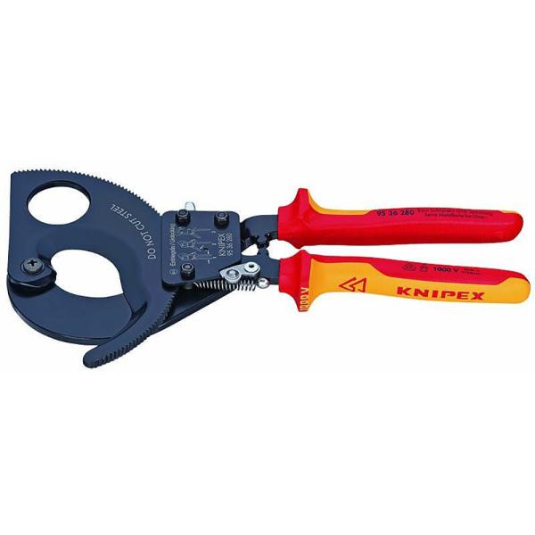 KNIPEX 絶縁ケーブルカッター 1000V ラチェット式 9536-280 工具 クニペックス