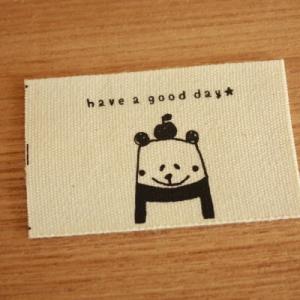 ハンドメイドに 布タグ 5枚セット 綿平織 32〜35mm横- holiday