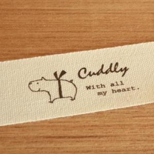 ハンドメイドに 布タグ 5枚セット 綿平織 25mm横- bous かばさん