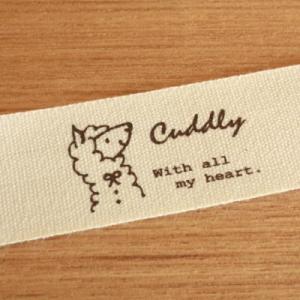 ハンドメイドに 布タグ 5枚セット 綿平織 25mm横- bous アルパカ