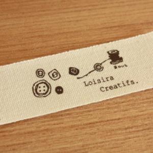 ハンドメイドに 布タグ 5枚セット 綿平織 25mm横- bous ボタン