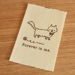 ハンドメイドに 布タグ 5枚セット 綿平織 32〜35mm縦- bous