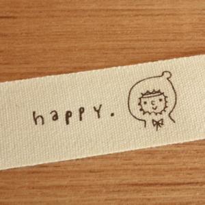 ハンドメイドに 布タグ 5枚セット 綿平織 25mm横- bous ゆきんこ