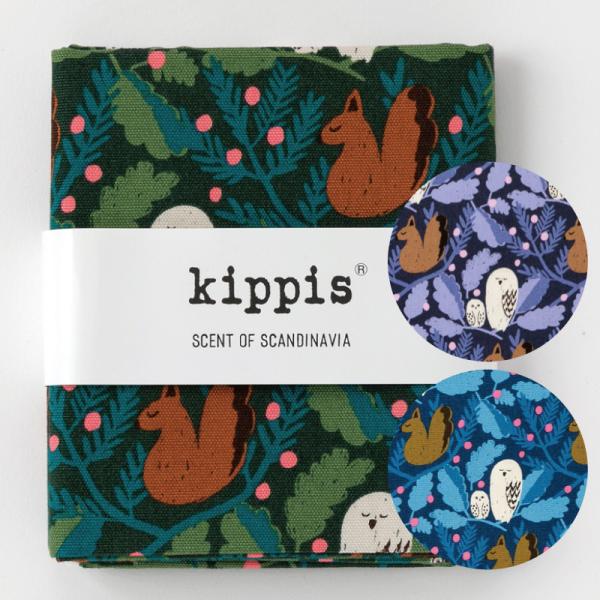 オックス 生地 Kippis キッピス フクロウ リス メッツァンラウハ 森の平和 50cm 北欧 ...