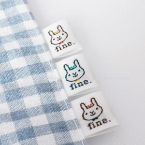 ハンドメイドに刺繍挟みタグ‐BOUSうさぎセット｜w-note