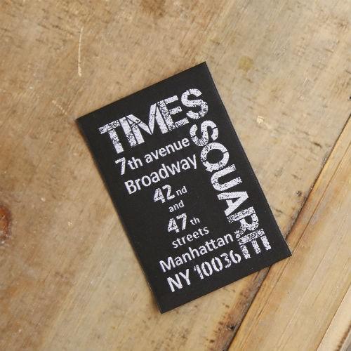 ハンドメイドにBig刺繍タグ5枚セット‐TIME'S SQUARE