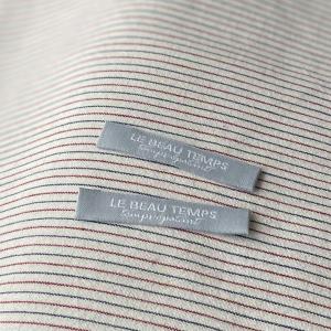 ハンドメイドに刺繍タグ5枚セット‐TEMPS（薄グレー×白）｜w-note