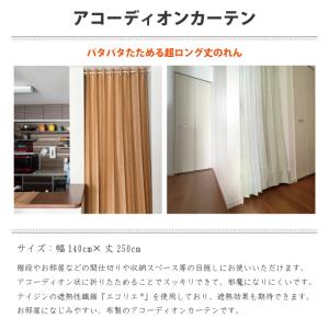 アコーディオンカーテン プレーン 140×25...の詳細画像1