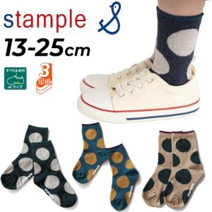 stample（スタンプル） 3足組 靴下 キッズ 13-25cm stample ニュアンス 