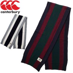 ニットマフラー メンズ レディース canterbury カンタベリー ストール ストライプ 防寒 ラグビー スポーツ カジュアル アクセサリ―/AA00837｜w-w-m