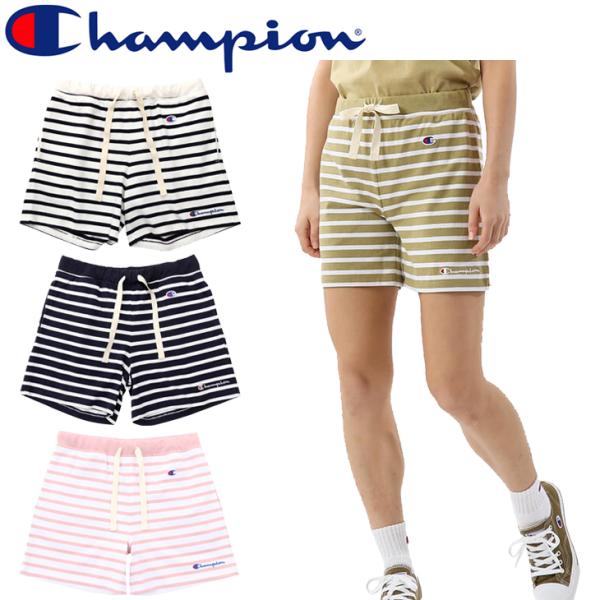 ショートパンツ レディース Champion  チャンピオン BASIC ベーシック ボーダー柄 ス...