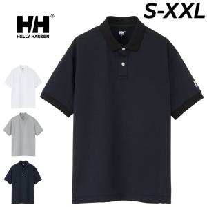 HELLY HANSEN ブラック 長袖ポロシャツ ヘリーハンセン HELLY HANSEN S/S HH Logo Polo ブラック [HH32522-K