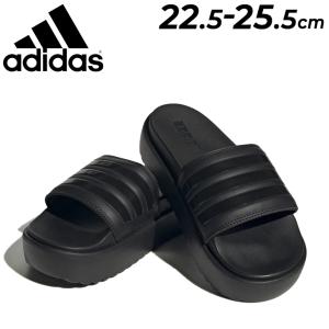 アディダス サンダル レディース 厚底/ADIDAS アディレッタ プラットフォーム フリップフロップ/スポーツ カジュアル シューズ 黒 ブラック 女性 /HQ6179｜w-w-m