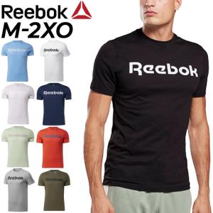 半袖Tシャツ メンズ Reebok リーボック グラフィックシリーズ リニア ロゴ Tシャツ/スポーツウェア 男性 スリムフィット トレーニング ジム ランニング /IEH24｜WORLD WIDE MARKET