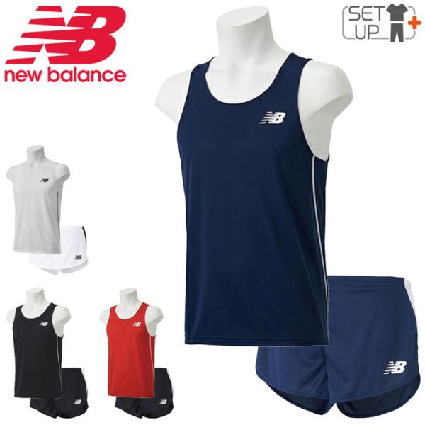 レーシングウェア 上下セット メンズ newbalance ニューバランス ランニングシャツ ショー...