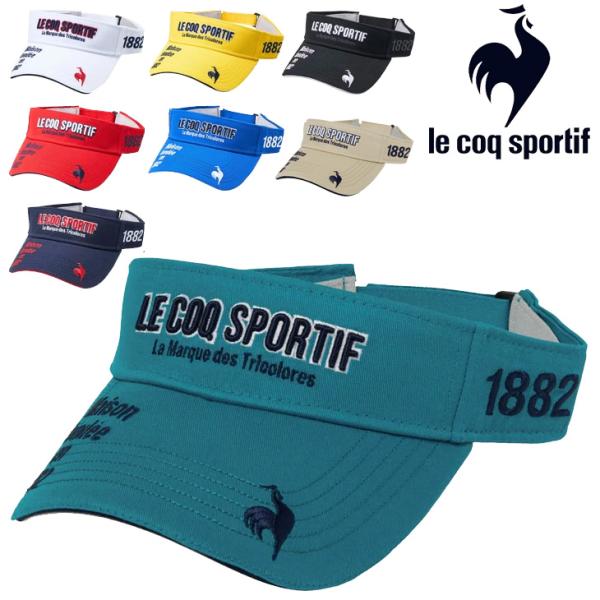 ルコック サンバイザー メンズ ゴルフキャップ le coq sportif GOLF 定番ロゴ バ...