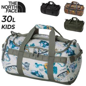 ノースフェイス キッズ ボストンバッグ 30L 子ども用 THE NORTH FACE ナイロンダッフル30 鞄 アウトドア キャンプ 林間学校 旅行 子供 こども かばん/NMJ72353｜w-w-m