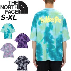 ノースフェイス 半袖 Tシャツ メンズ ユニセックス THE NORTH FACE タイダイハンドライティングティー ビッグシルエット タイダイ染め 総柄 コットンT /NT32435｜w-w-m