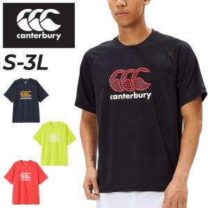 カンタベリー 半袖 Tシャツ メンズ canterbury トレーニングティー ラグビー トレーニング スポーツウェア ウエア 吸汗速乾 ドライ プリントT /RG34007｜w-w-m