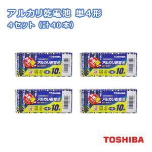 アルカリ乾電池 単4形 1パック 10本入 ×4セット 計40本  LR03L 10MP 東芝 TOSHIBA｜w-yutori