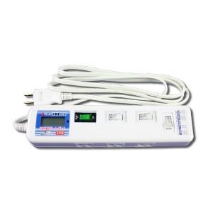 ワットチェッカー付 日本製タップ メーター付4個口スイッチタップ JH-M504W