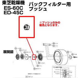 東芝 衣類乾燥機 ED-60C ED-45C 用 ブッシュ 39216536の商品画像