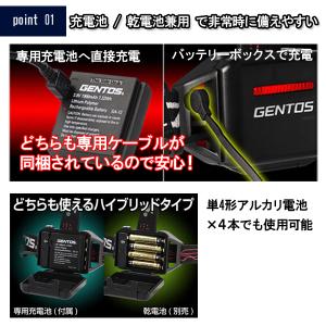 ヘッドライト 充電式 gentos led 軽...の詳細画像2
