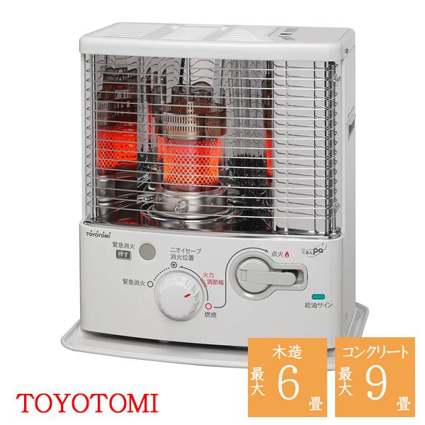 灯油ストーブ トヨトミ 石油ストーブ 電池不要 小型 反射型 ホワイト 白 暖房 灯油 ワイド 手回...